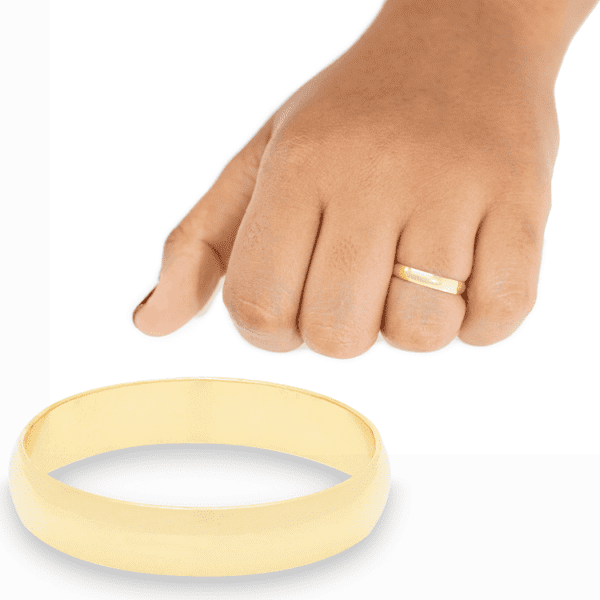 Aliança Banhada de Ouro 3MM - Imagem 4