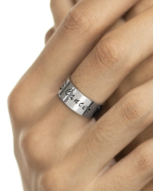 Anel Metálico Ajustável do Signo de Câncer - Imagem 2