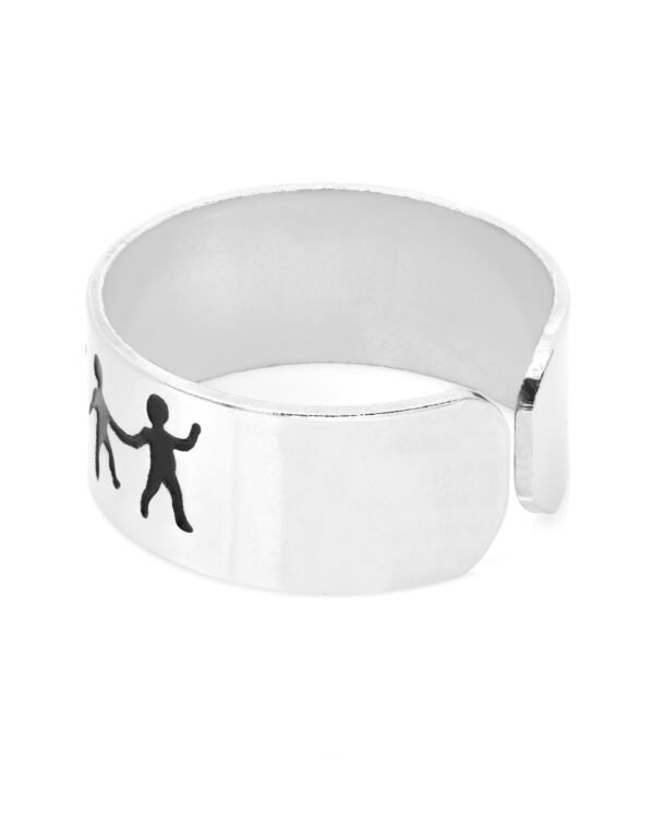 Anel Metálico Ajustável do Signo de Gêmeos - Imagem 3