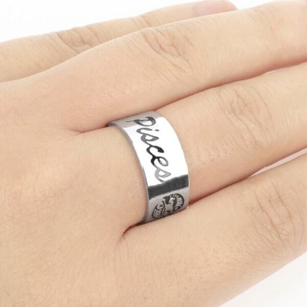 Anel Metálico Ajustável do Signo de Peixes