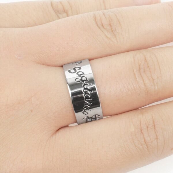 Anel Metálico Ajustável do Signo de Sagitário