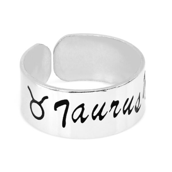 Anel Metálico Ajustável do Signo de Touro
