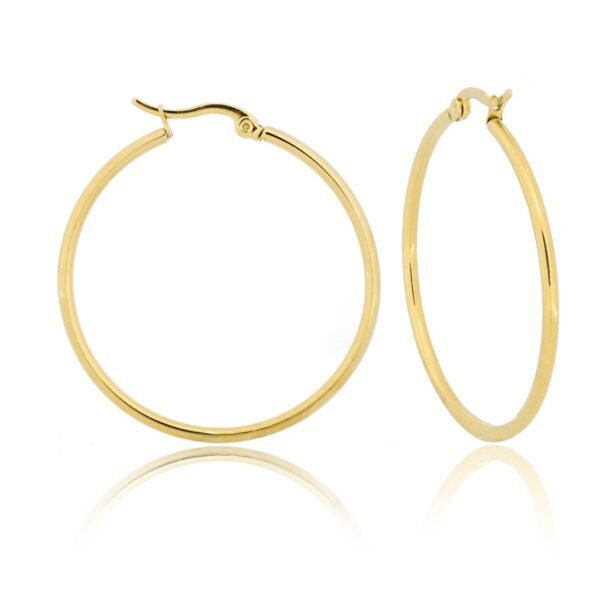 Argola Lisa de 6,5cm de Aço Inoxidável