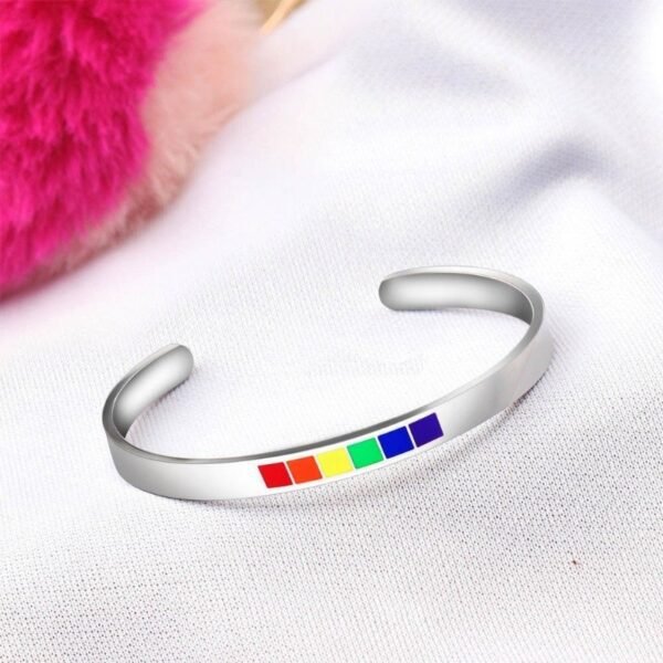 Bracelete Rainbow Street – Coleção LGBTQIA+Aço Inoxidável