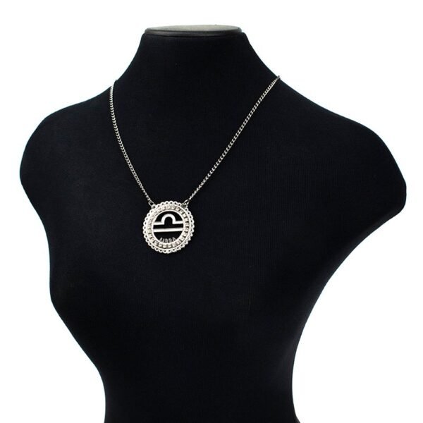 Corrente de Signo de Libra de Aço Inox 316L Cravejada com Zircônias - Imagem 3