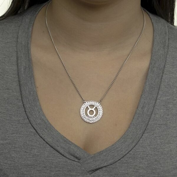 Corrente de Signo de Touro de Aço Inox 316L Cravejada com Zircônias - Imagem 4