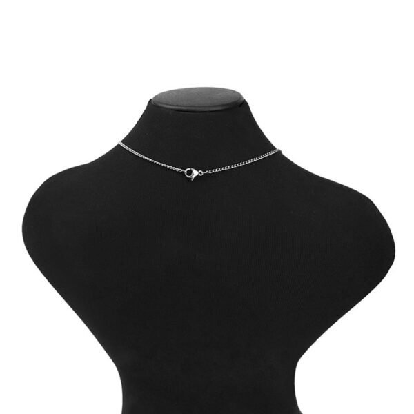 Corrente de Signo de Áries Cravejada com Zircônias de Aço Inoxidável (Tam P)