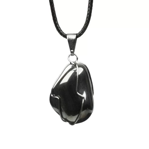 Colar de Pedra de Hematita Ajustável
