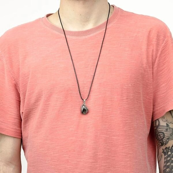 Colar de Pedra de Hematita Ajustável