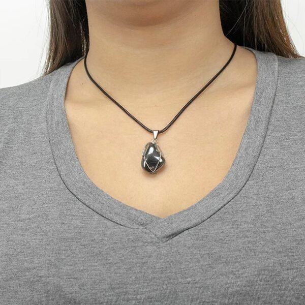 Colar de Pedra de Hematita Ajustável - Imagem 3