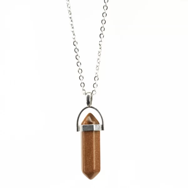 Colar De Pedra Do Sol Corrente De Aço Inoxidável