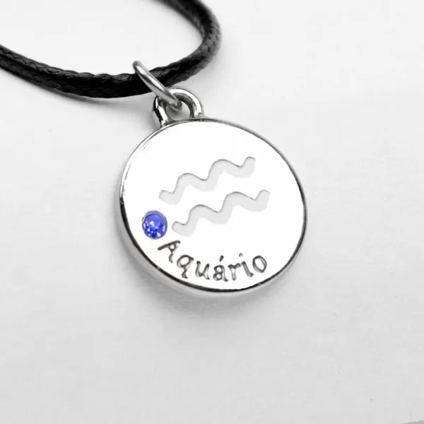 Colar de Signo de Aquário Ajustável