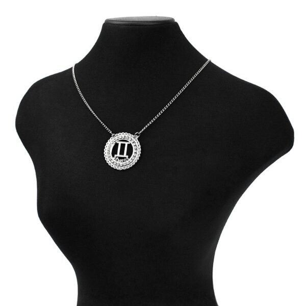 Corrente de Signo de Gêmeos de Aço Inox 316L Cravejada com Zircônias - Imagem 3