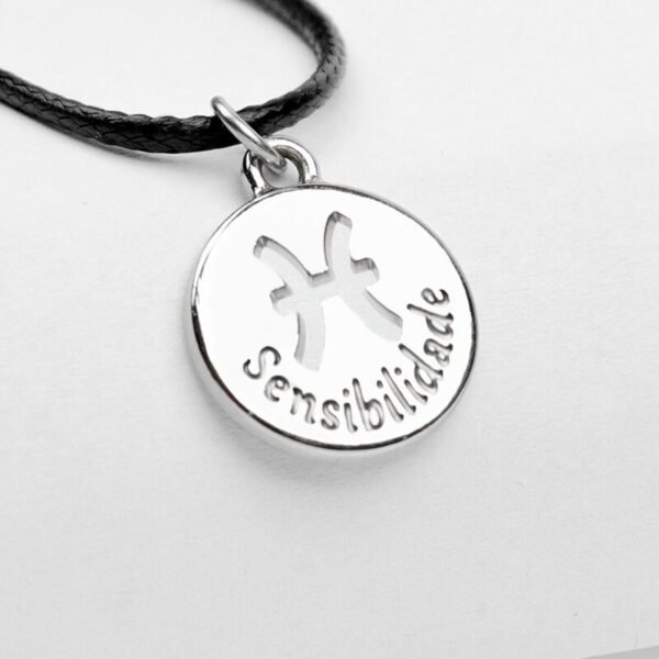 Colar de Signo de Peixes Ajustável