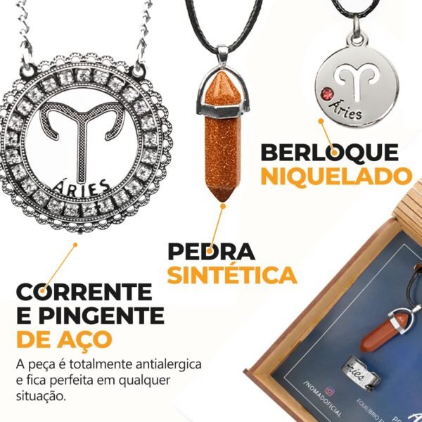 Conjunto de Signo de Áries – Pedra do Sol
