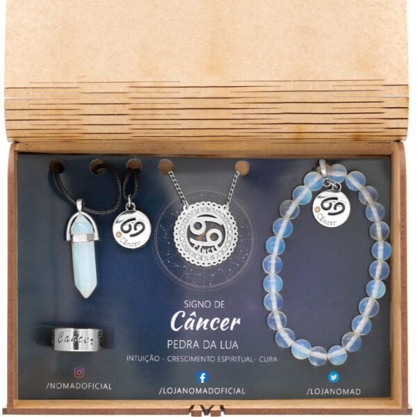 Conjunto de Signo de Câncer – Pedra da Lua