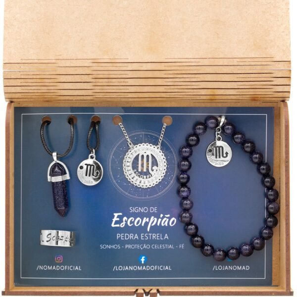 Conjunto de Signo de Escorpião – Pedra da Estrela