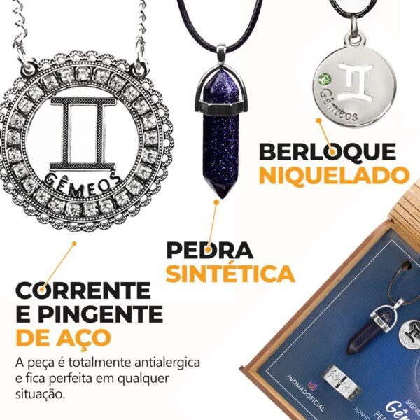 Conjunto de Signo de Gêmeos – Pedra da Estrela