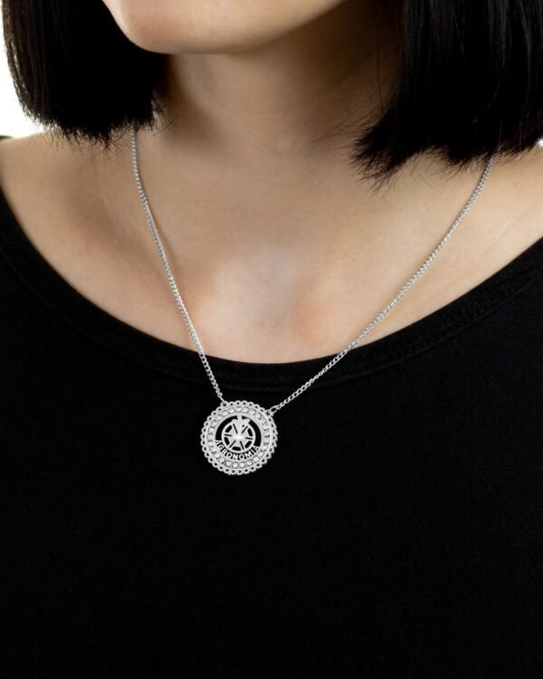 Corrente de Profissão Agronomia de Aço Inox 316L Cravejada com Zircônias - Imagem 2