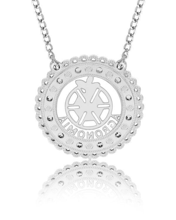 Corrente de Profissão Agronomia de Aço Inox 316L Cravejada com Zircônias - Imagem 3