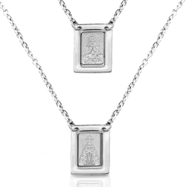 Escapulário de Nossa Senhora Aparecida de Aço Inoxidável