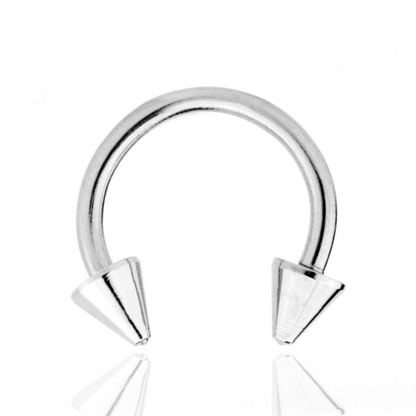 Piercing Ferradura Spike de Aço Inoxidável