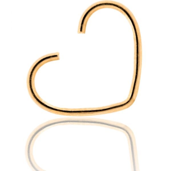 Piercing De Aço Inox Nomad Dourado – Argola Coração