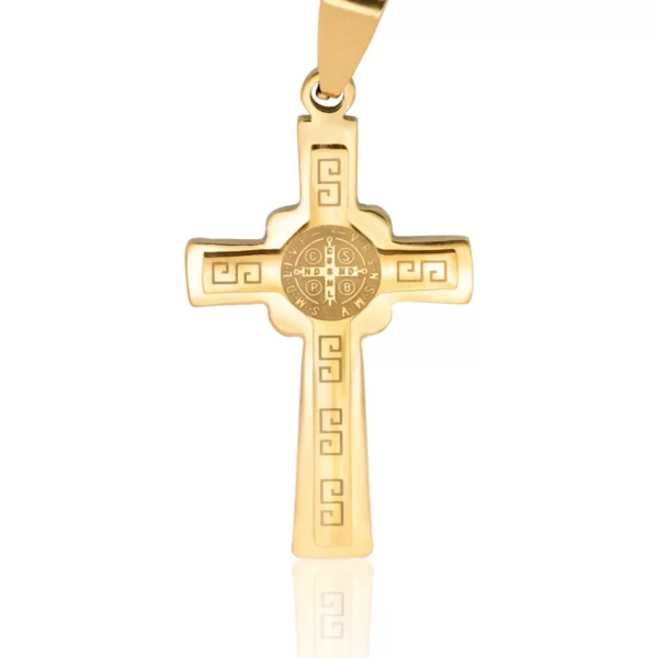 Pingente Cruz de São Bento de Aço Inoxídavel