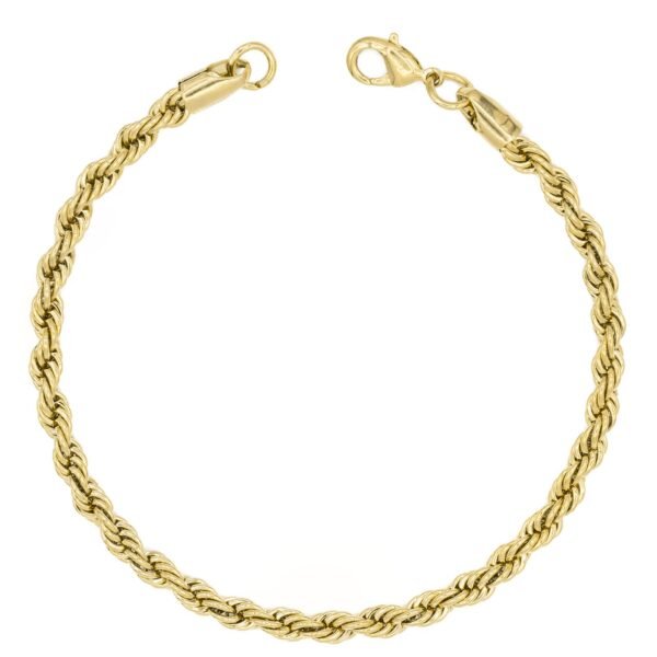 Pulseira Corrente de Elo Baiano de Aço Inoxidável