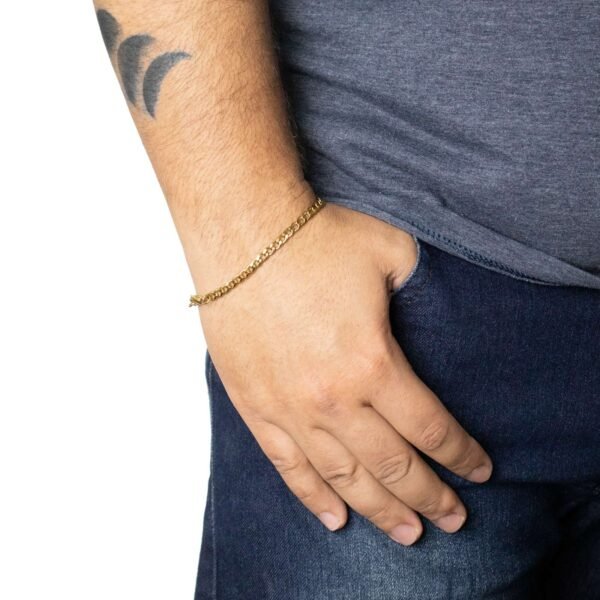 Pulseira Corrente Elo Grumet de Aço Inoxidável