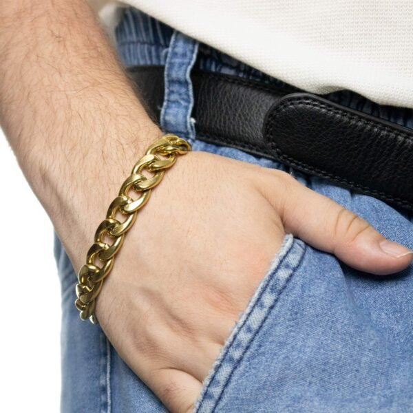 Pulseira Corrente de Elo Grumet de Aço Inoxidável