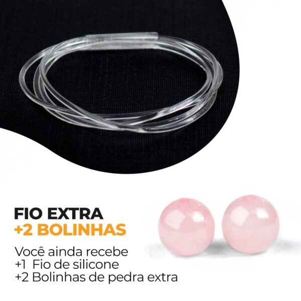 Pulseira de Pedra Quartzo Rosa 8mm - Imagem 3