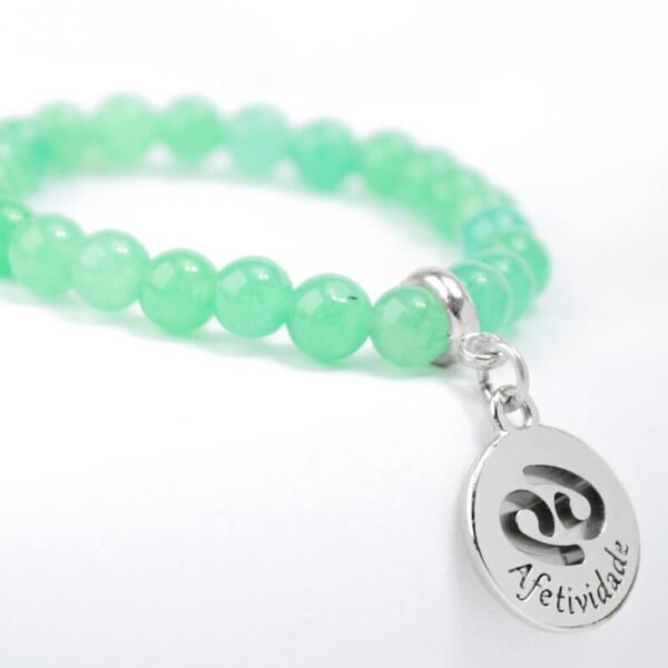 Pulseira de Signo de Câncer – Pedra Quartzo Verde