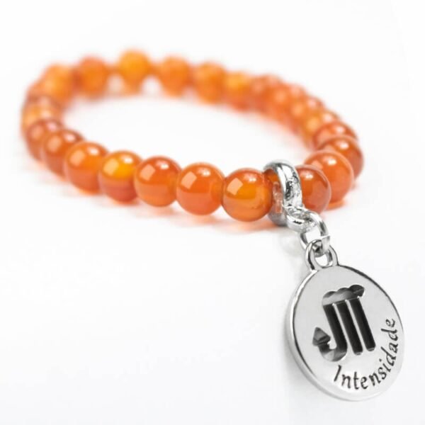 Pulseira de Signo de Escorpião – Pedra Ágata de Fogo