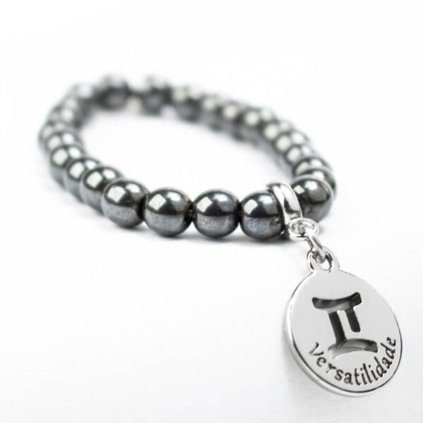 Pulseira de Signo de Gêmeos – Pedra Hematita