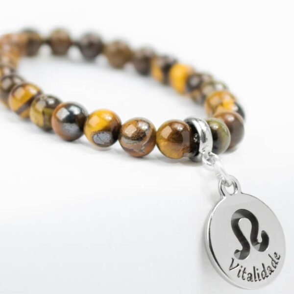 Pulseira de Signo de Leão – Pedra Olho de Tigre