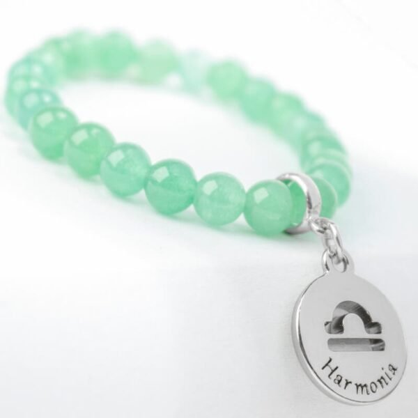 Pulseira de Signo de Libra – Pedra Quartzo Verde