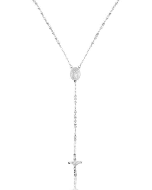 Terço Medalha de Nossa Senhora de Guadalupe de Aço Inoxidável