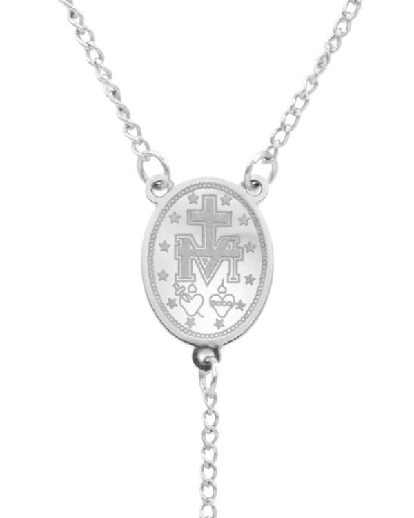 Terço Medalha de Nossa Senhora de Guadalupe de Aço Inoxidável - Imagem 5