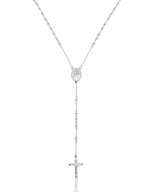 Terço Medalha de Nossa Senhora de Guadalupe de Aço Inoxidável - Imagem 7