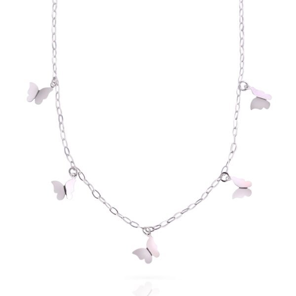 CHOKER DE PRATA BORBOLETAS e NFE