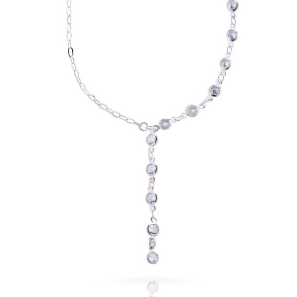 CHOKER DE PRATA PENDULO ZIRCONIA e NFE