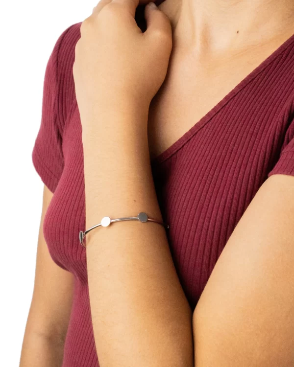 BRACELETE DE AÇO CIRCULOS - Imagem 2