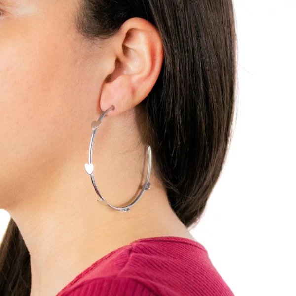 Argola de aço corações