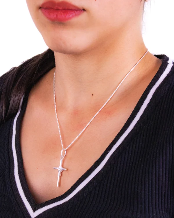 Pingente de Prata Cruz e Corda - Imagem 2