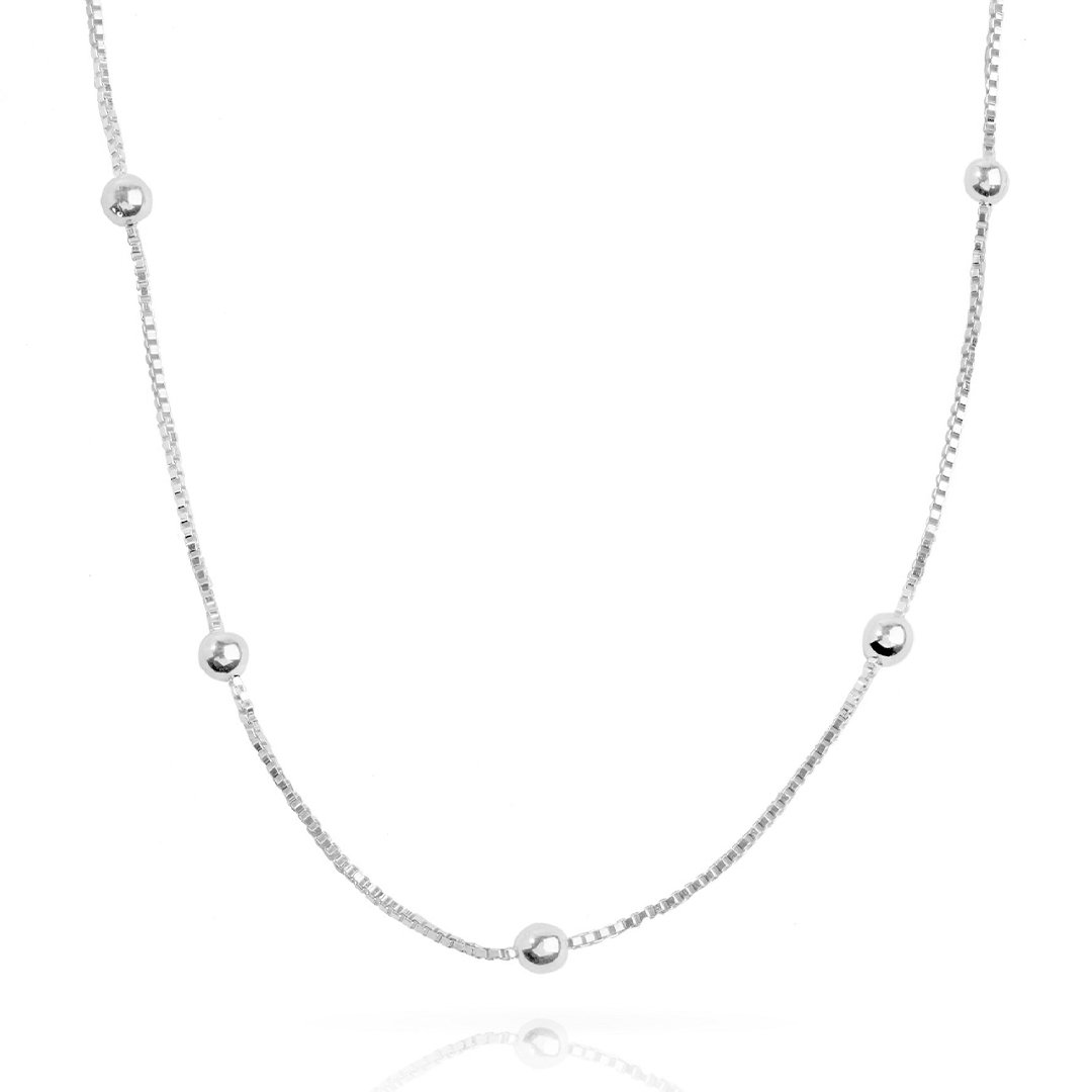 Corrente Veneziana com Bolinhas – Prata