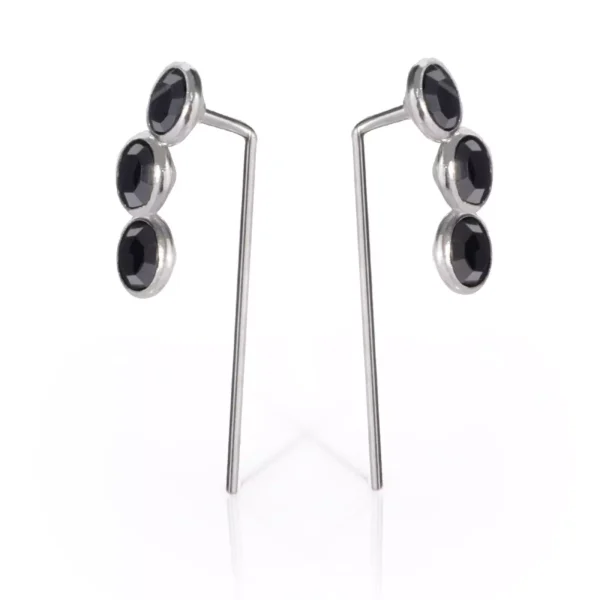 BRINCO EAR CUFF BOLINHAS PRETAS